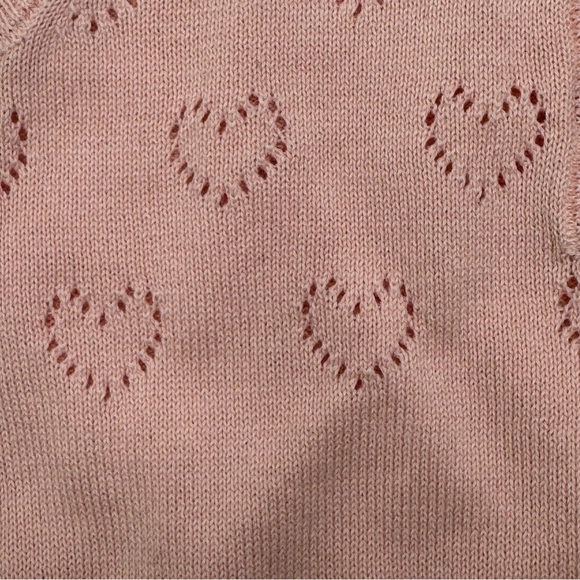 NWT BONTON Paris Baby Romper Rose Pink Heart Cotton Knit Size 3M - Picture 11 of 16